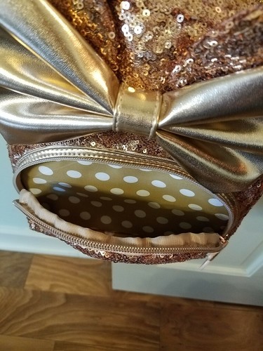 NEW Disney’s Minnie Mouse Ears Bow Sequin Mini Backpack Rose Gold SOLD OUT