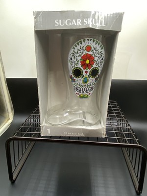 Circleware Sugar Skull Beer Boot Glass; 1 Liter; 33 Oz NIB