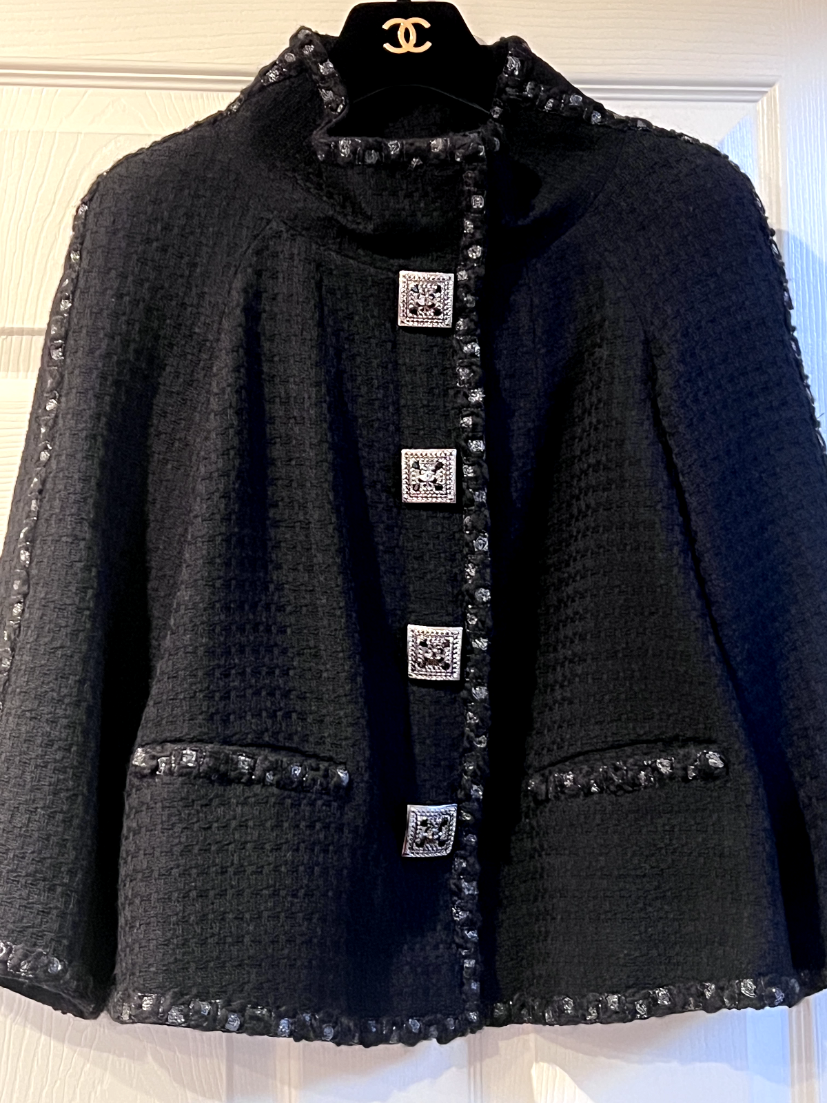 CHANEL 11A NEW Paris-Byzance BLACK JACKET BRAIDED TRIM GRIPOIX