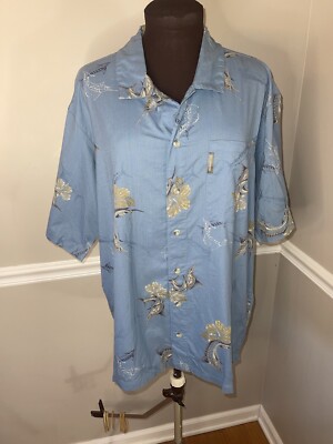 NWT Columbia Bellows Beach Campshirt Liquid Blue Mens L