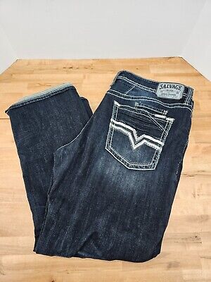 Salvage by Buckle Jeans Mens 40R (40x27) Mayhem Straight Jeans