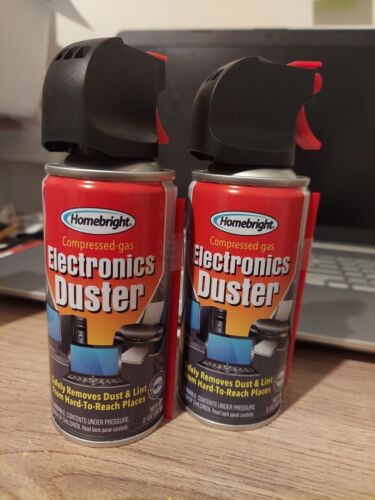 2 Air Duster Cans Spray Electronics 2 oz Computer Keyboard Particle Remover Comp