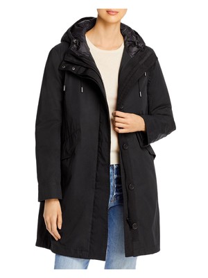 Pre-owned Y's Ys Army Womens Black Zip Up Winter Jacket Coat 38