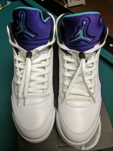 Michael Jordan Signed Air Jordan Grape 5's  sz 13 Upper Deck Authenticated! READ