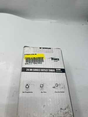 (QTY 1) iPower 24-Hour Plug in Mechanical Programmable Electric Outlet Timer