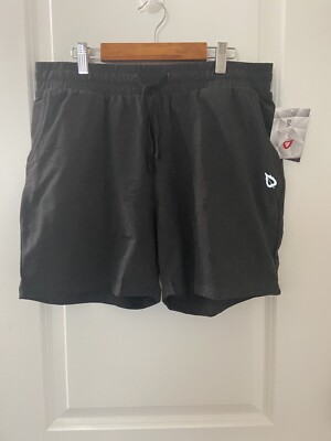 NEW Women s BALEAF Shorts Size LARGE Black  elastic waist PULL  up