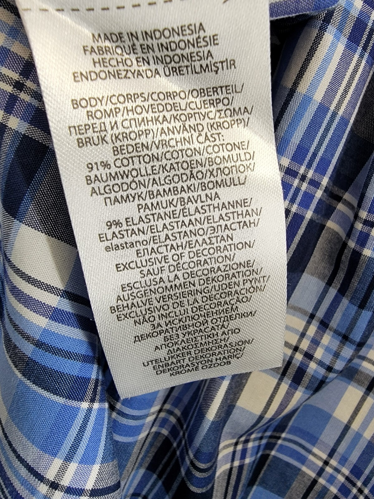 Polo Ralph Lauren Big & Tall Plaid Stretch Poplin Shirt Men's XLT Blue Multi L/S - Picture 16 of 20
