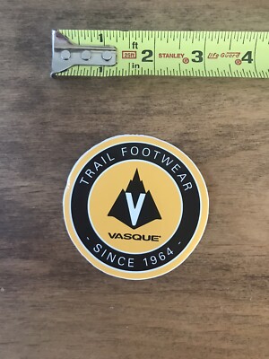 Vasque Trail Running Shoes  Logo Sticker/Decal Outdoor Hiking Boots Approx 3 