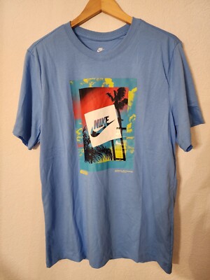 Nike Heatwave Short Sleeve T-Shirt Size Large University Blue DR8071 412 NWT