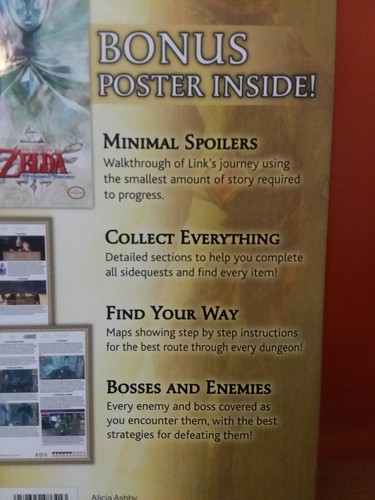 Legend Of Zelda Skyward Sword Premiere Edition Strategy Guide Hint Book Prima