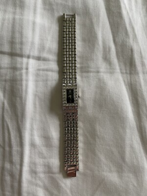 Pulsar Women s Wrist Watch Silver Color, Rectangle Face Crystal Accents