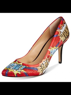 

Женские туфли-лодочки INC Red Comic Bubbles Zitah с острым носком на шпильках без шнуровки 5 м, Красный, 10008194500