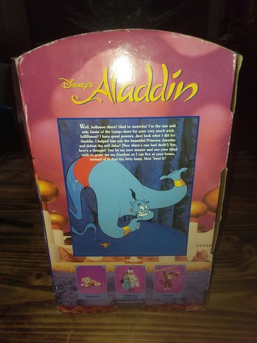 Disney's Aladdin Movie Genie w/ Lamp Plush Doll Animal NIB VTG 1992 Mattel