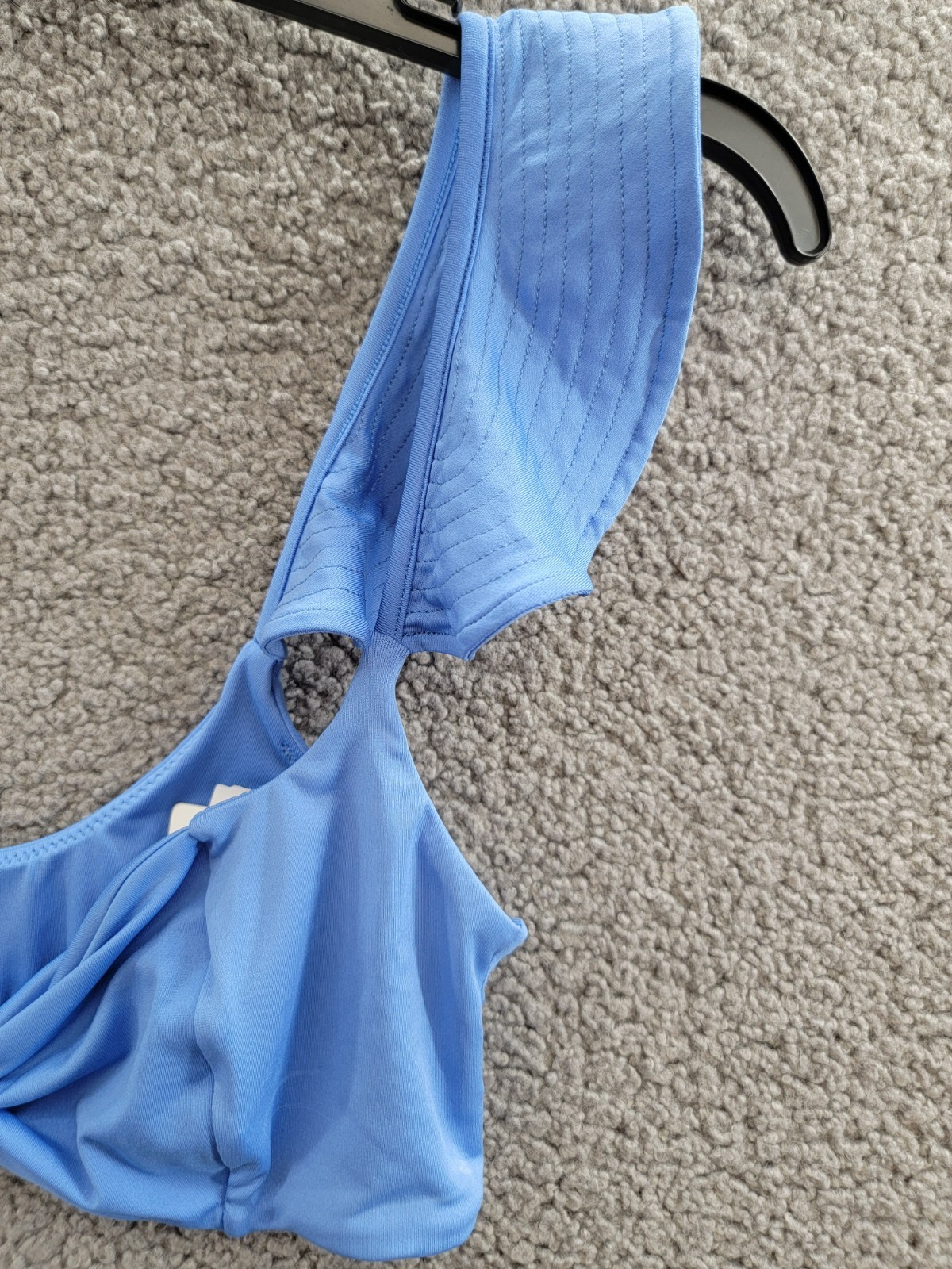 Peixoto Amara Bikini Top Women's L Lazuli Blue Knot Front Ruffle Sleeve Pullover - Picture 6 of 18