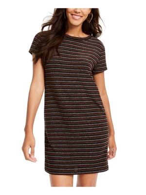 

Рози Харлоу Женское бордовое короткое платье прямого кроя с короткими рукавами для юниоров, Burgundy