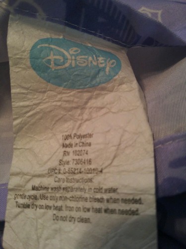 Disney Princess Items Crowns Castles Hearts Purple White 45 X 60 Curtain Panel