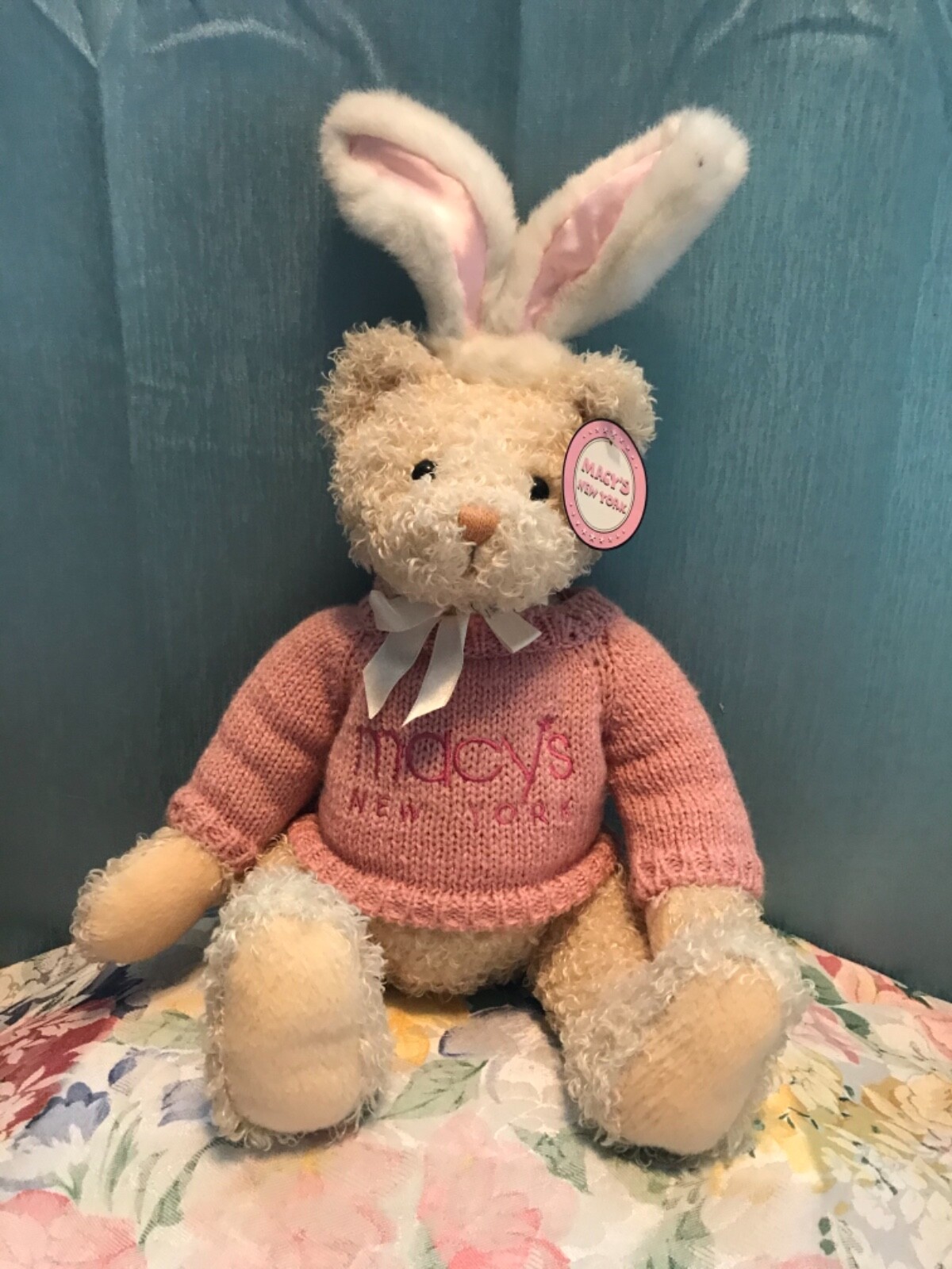 Bunny Teddy ぬいぐるみ 2004年製 Gund 14”Macy's New York Easter Bunny Teddy Bear 2004 Plush