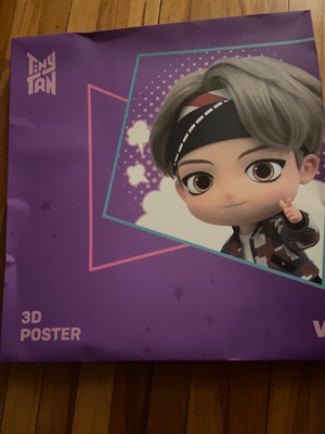 BTS Tiny Tan Tinytan BT21 3D Poster Taehyung V Brand New 