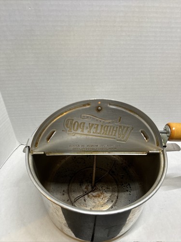 Whirley Pop Stovetop or Camper Aluminum Hand Crank 6 Quart Popcorn Popper Maker