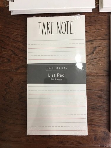 Rae Dunn Set of 4 Notepads To Do List & Spiral Notebooks Brand New in Packaging