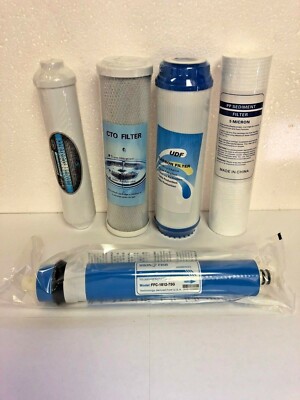 Max Water Systems Replacement 5 Stage Reverse Osmosis  Water Filter Set 75GPD