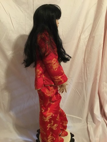 1991 Mystic Rose Porcelain Cloth doll 30 Inc