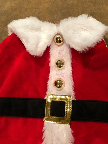 Dog Santa Outfit Size L New