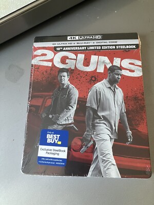 2Guns 4K Blu-ray NEW Steelbook Denzel Wahlberg 2 Guns