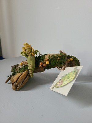 Baby Fairy Sculpture: Beachwood Pixie/fairy  Pixie Dusted To Sparkle