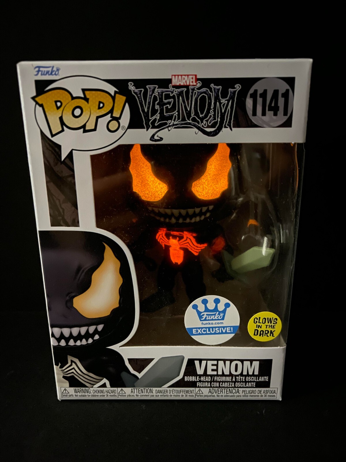 FUNKO POP! Marvel Venom Funko Exclusive - Glow In The Dark Venom #1141 |  eBay
