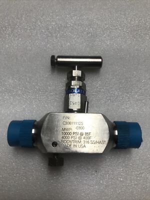 NEW Rosemount C306111125-0300 Needle Valve 4000-10000psi 316SS/HAST