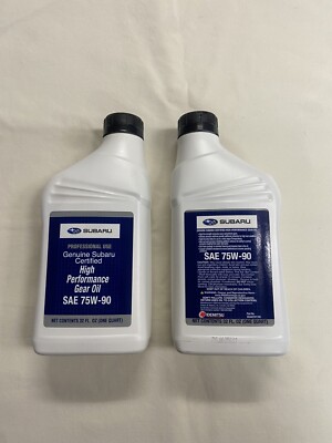 Two Quarts Genuine OEM Subaru High Performance Gear Oil SAE 75W-90 SOA427V1700