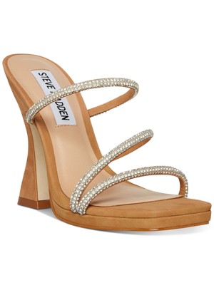 

STEVE MADDEN Женские бежевые босоножки на платформе Libbie Toe 1/2 дюйма без шнуровки на каблуке 7,5 м, Бежевый, LIBB03S1