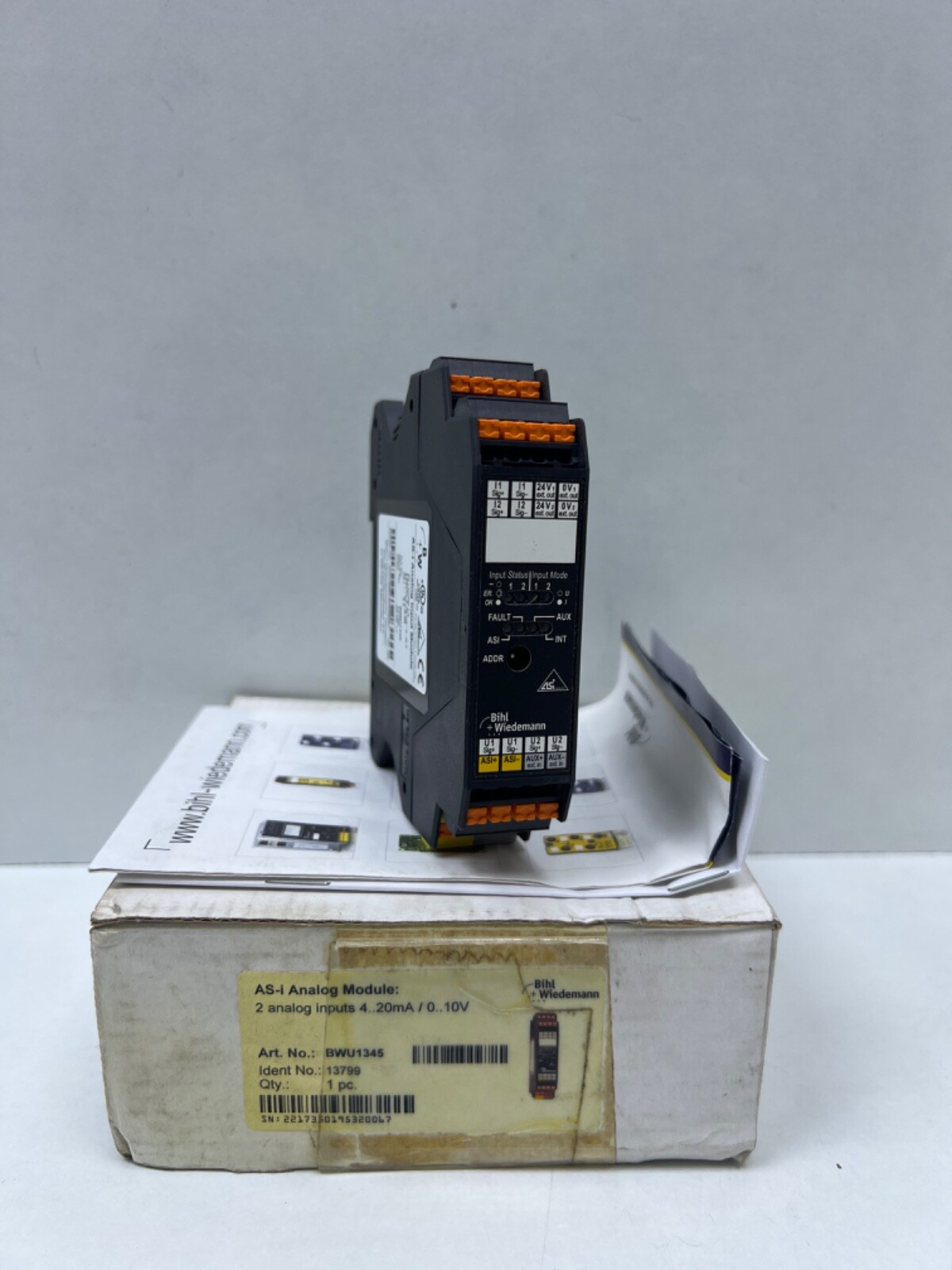 B+W BWU1345 AS-I ANALOG INPUT MOD IP20 2AI 4-20mA/0-10V | eBay