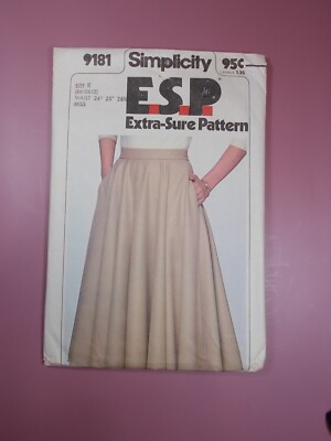 Simplicity ESP Sewing Pattern 9181 Sz 8-12 Waist 24-26 1/2'' UNCUT