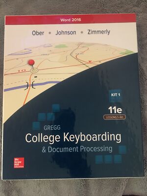 GREGG COLLEGE KEYBOARDING & DOCUMENT PROCESSING (GDP11) MICROSOFT WORD 2016