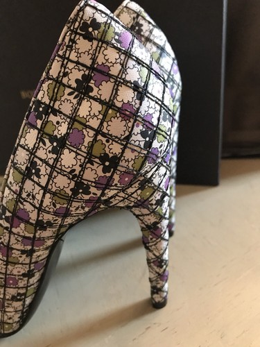 Pre-owned Bottega Veneta $820  Women's Leather Shoes Flow. Print Multi- Color 8.5 Us In Multicolor
