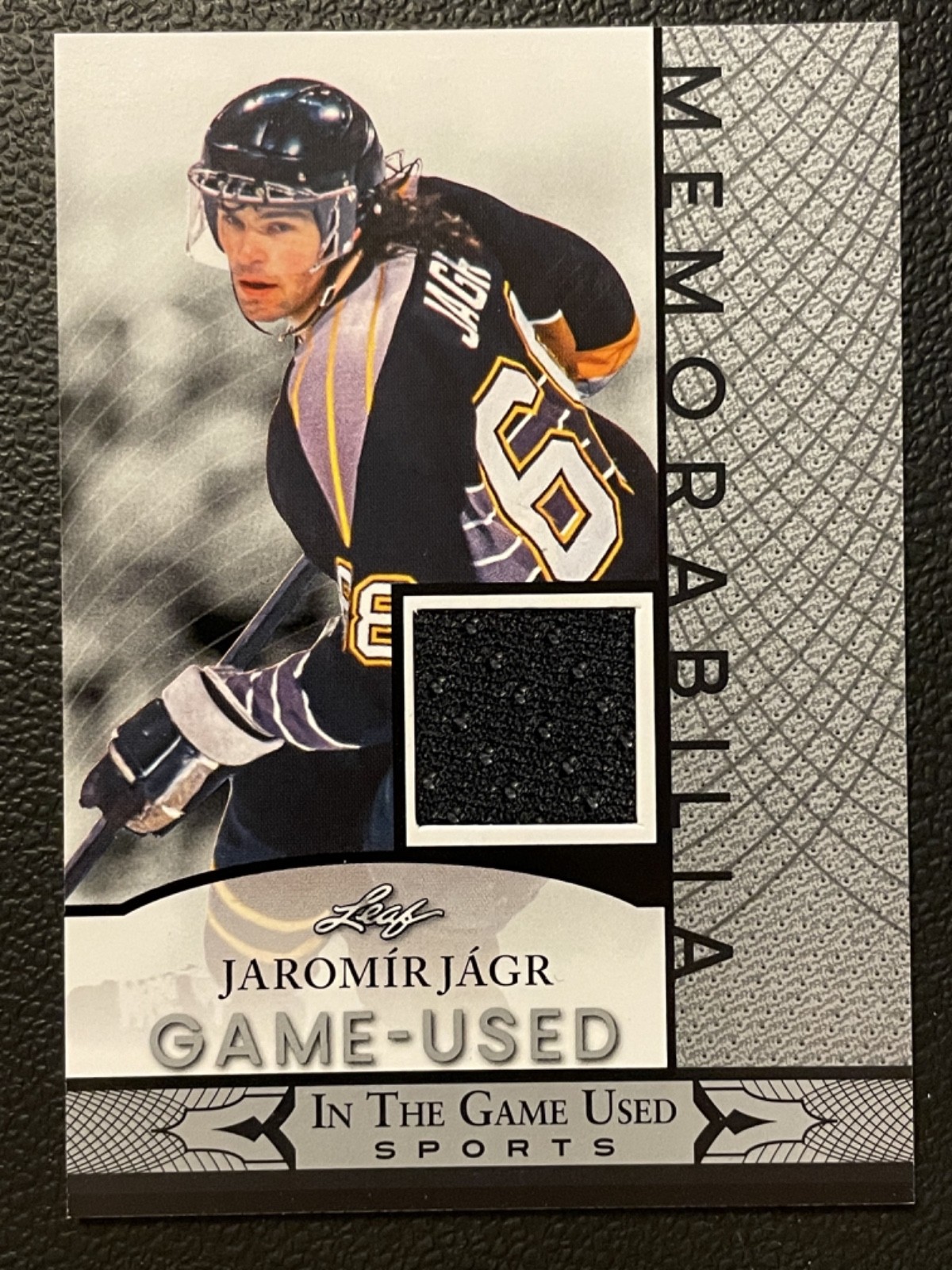 2024 Leaf In The Game Used Memorabilia Silver Jaromír Jágr Jersey