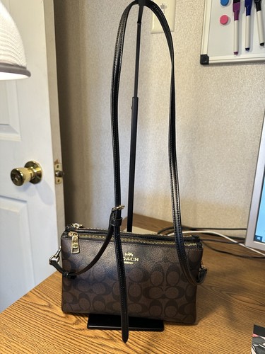 【COACH】CY832 QBMI5 Coach Crossbody Bag Lyla F58328 Coated CanvasPreowned Black