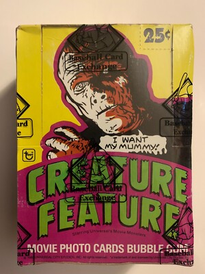 1980 Topps CREATURE FEATURE Unopened Box (36 packs) BBCE Very Rare!!