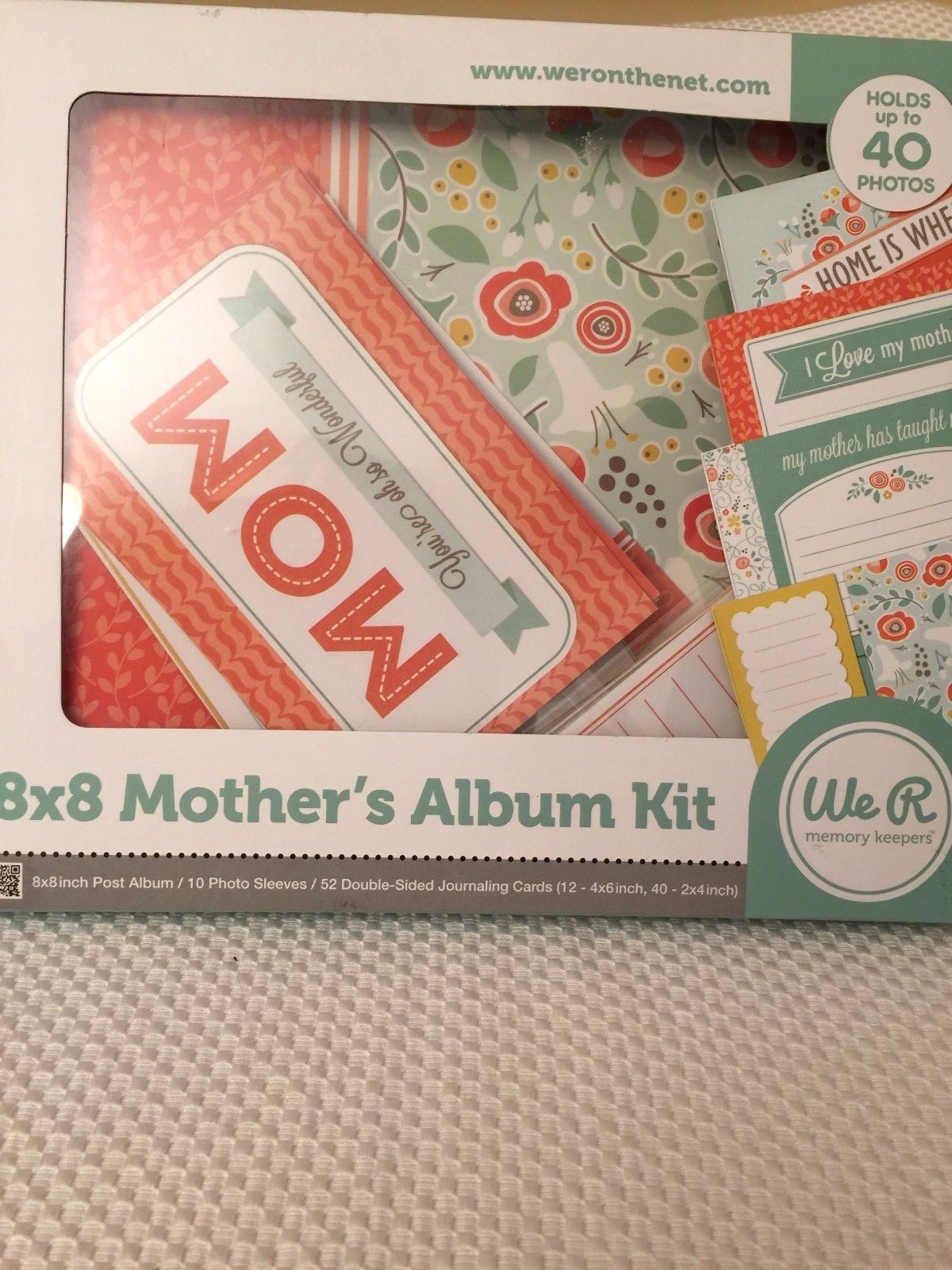 Mothers Album Kit 8x8 We R Memory Keepers 40 photos 10 sleeves 50 cards