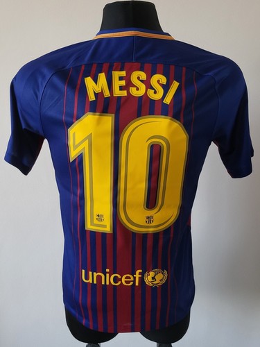 Barcelona 2017-2018 Home football Nike shirt #10 Messi size Small Adult