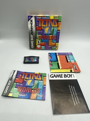 Vintage Tetris Worlds Nintendo Game Boy Advance GBA (2001)  CIB W/Poster