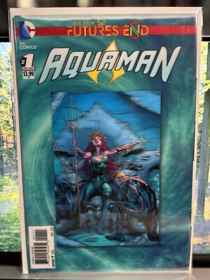 #1  AQUAMAN  FUTURES END: NEW 52 2014 LENTICULAR  3D MOTION COVER DC COMIC