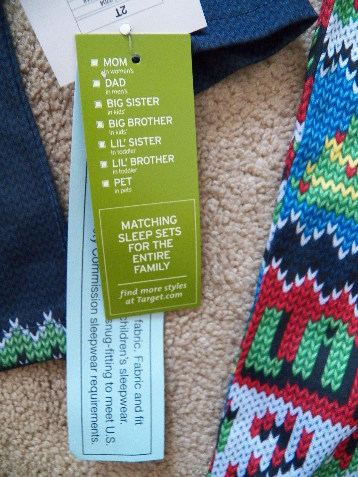 Toddlers 2T or 4 Sleepwear - Ugly Christmas Sweater Pajamas 2 pc TARGET NWT