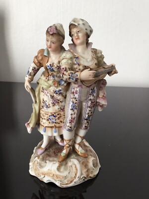 Figurine Volkstedt Richard Eckert & co Porzellan Figur 1894/1900 Couple No Saxe