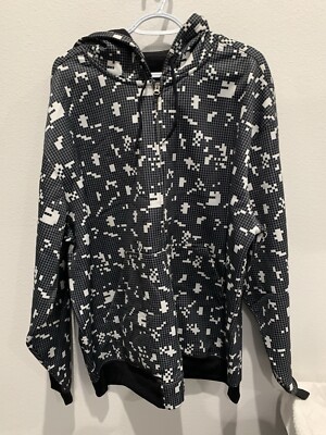 Champs jacket black with white tetris blocks XXL