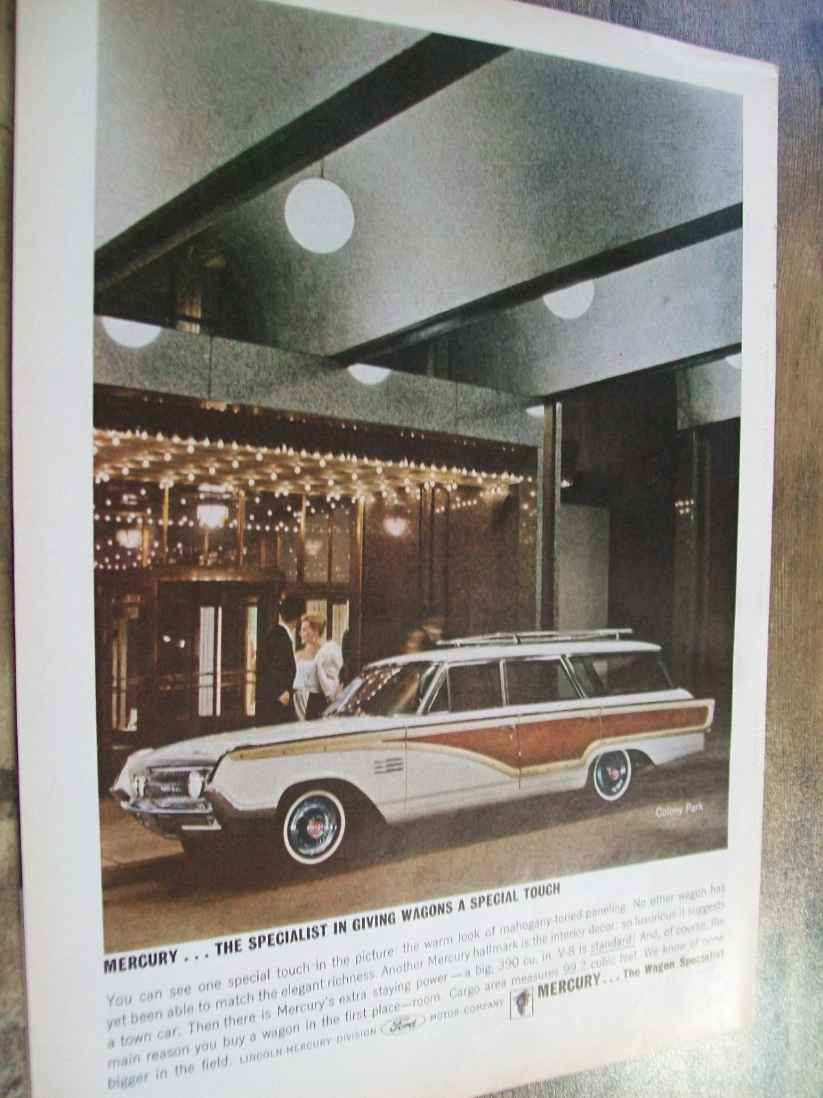 1964 64 Mercury Colony Park Station Wagon mid-size magazine car ad
