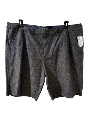 Flag & Anthem mens Shorts 46 Black Heather Stretch Chino 11 inch inseam NWT$50