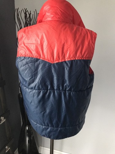 The Boys Shop at Sears Vintage Puffy Puffer 70s Vest L/XL Or Women’s SM Red Blue